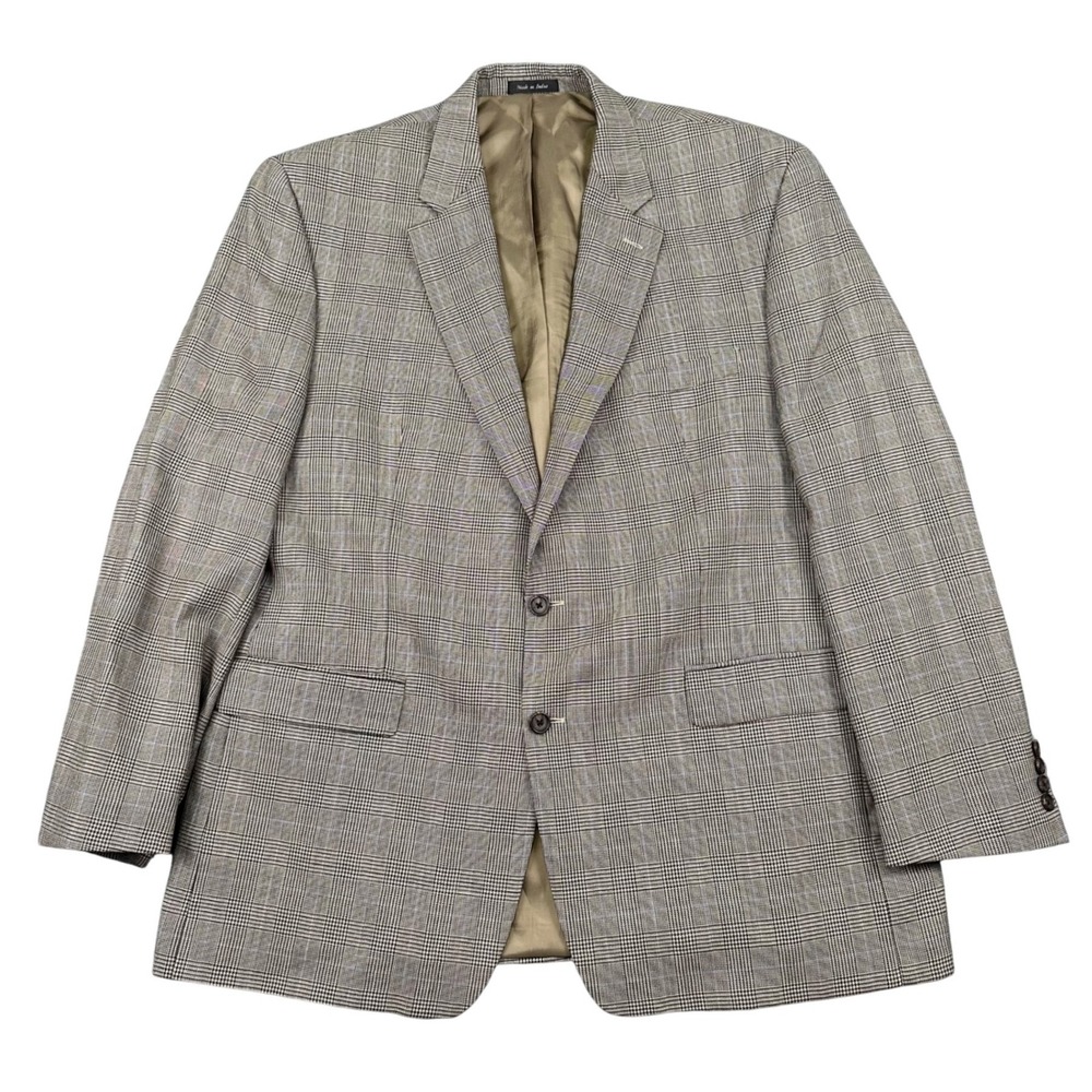 Lauren Ralph Lauren Mens Sport Coat 48L Gray Prince of Wales Wool Check - Picture 2 of 12